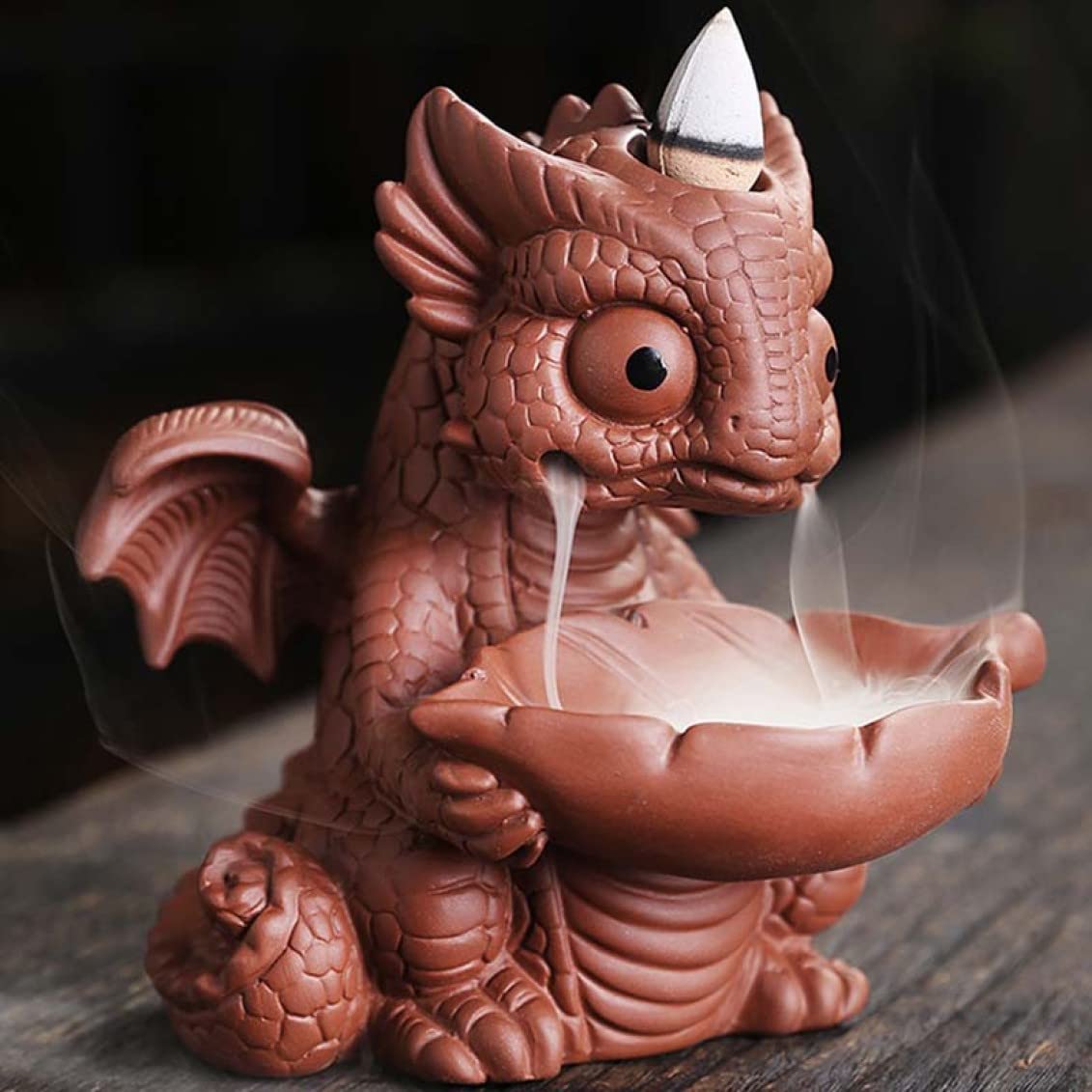 Amazon.co.jp: 倒流香 香炉 逆流香炉 お香立て クリエイティブ 恐竜の